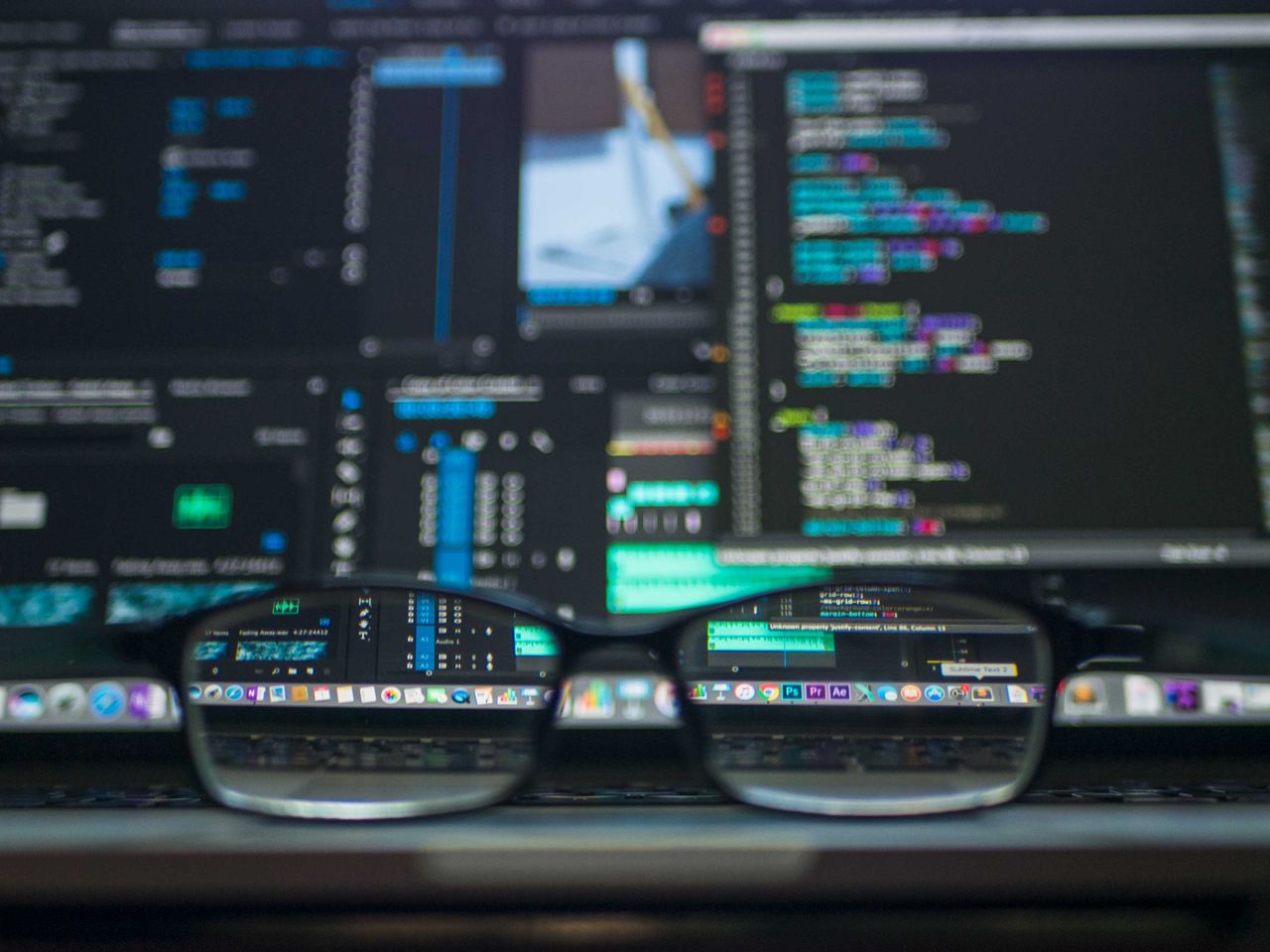 screen flooded with information